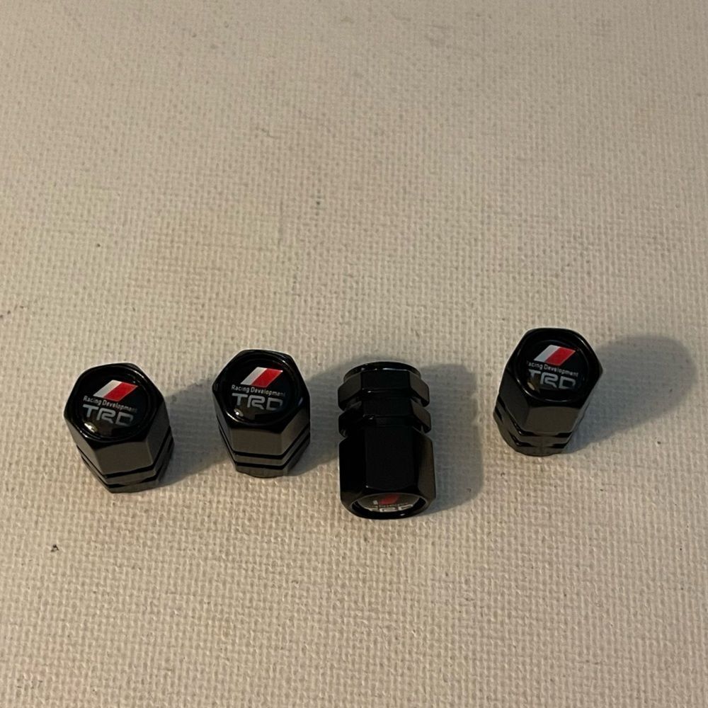 Toyota TRD valve Stem caps in Black NWT set of 4 NWT